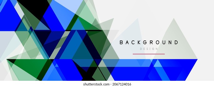 Mosaic triangles geometric background. Techno or business concept, pattern for wallpaper, banner, background, landing page