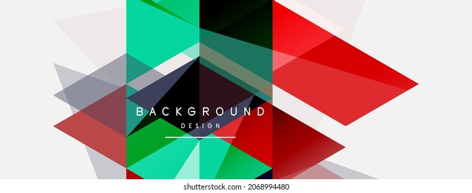 Mosaic triangles geometric background. Techno or business concept, pattern for wallpaper, banner, background, landing page
