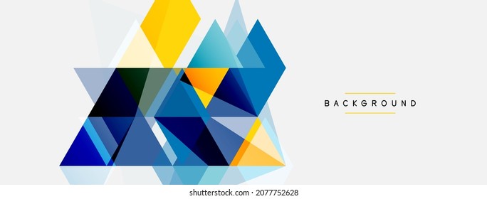 Mosaic triangles geometric background. Techno or business concept, pattern for wallpaper, banner, background, landing page