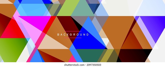 Mosaic triangles geometric background. Techno or business concept, pattern for wallpaper, banner, background, landing page