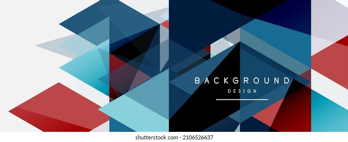 Mosaic triangles geometric background. Techno or business concept, pattern for wallpaper, banner, background, landing page