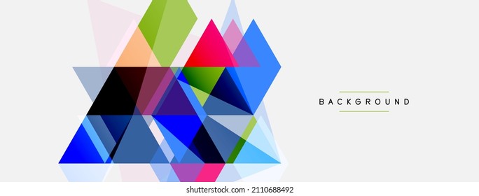 Mosaic triangles geometric background. Techno or business concept, pattern for wallpaper, banner, background, landing page