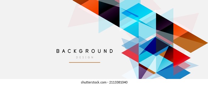 Mosaic triangles geometric background. Techno or business concept, pattern for wallpaper, banner, background, landing page