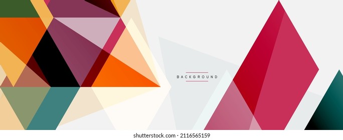 Mosaic triangles geometric background. Techno or business concept, pattern for wallpaper, banner, background, landing page
