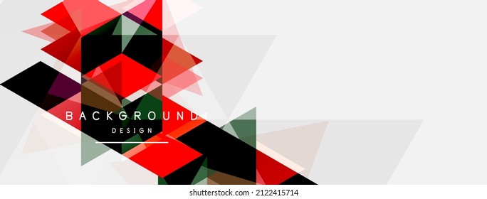Mosaic triangles geometric background. Techno or business concept, pattern for wallpaper, banner, background, landing page