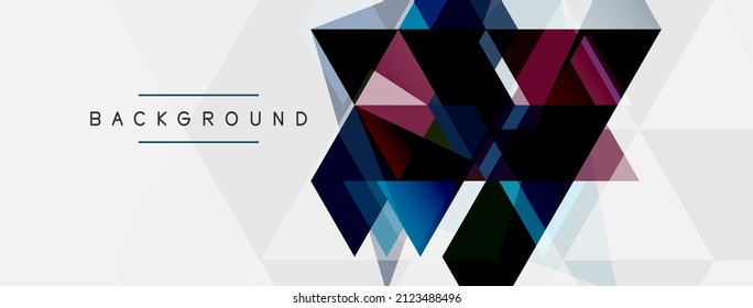 El mosaico triangula el fondo geométrico. Concepto técnico o empresarial, patrón para fondo de pantalla, banner, fondo, página de inicio