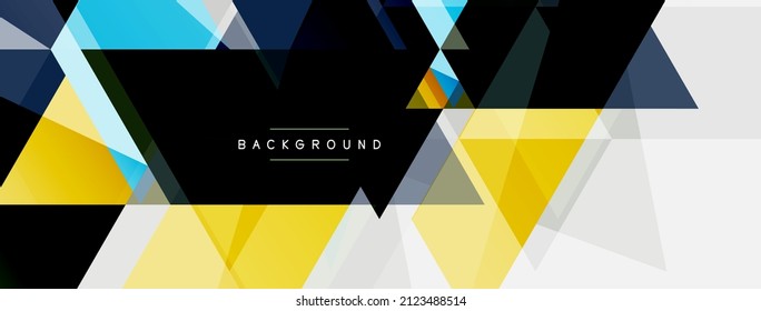 Mosaic triangles geometric background. Techno or business concept, pattern for wallpaper, banner, background, landing page