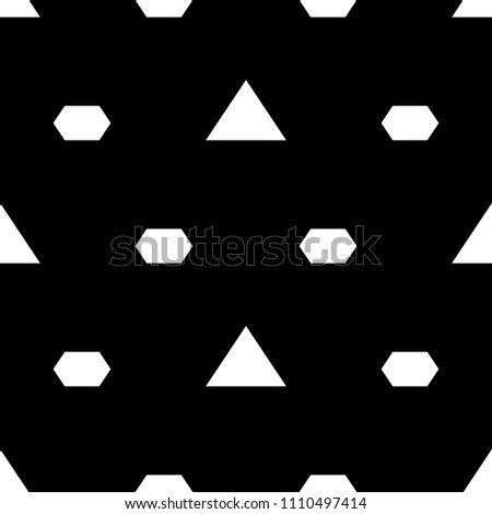 Mosaic. Triangles, hexagons ornament. Grid background. Ethnic tiles motif. Geometric grate wallpaper. Geometry backdrop. Digital paper, page fills, web design, textile print. Seamless abstract pattern