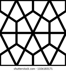 Mosaic. Triangles, kites, hexagons, rhombuses ornament. Grid background. Ethnic motif. Geometric grate wallpaper. Parquet backdrop. Digital paper, web design, textile print. Seamless abstract pattern.