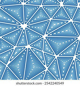 Fondo de Formas de triángulos de mosaico. Múltiples triángulos internos repetidos. Tamaño de forma grande. Un estilo de color de tono. Patrón sin fisuras. Azulejos de Vector creativos. Ilustración vectorial de tendencia.