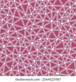 Mosaic triangles shapes background. Rounded solid shapes in frames. Compact triangles size. Solid Color style. Repeatable pattern. Elegant vector tiles. Seamless vector illustration.
