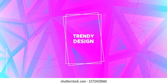 Mosaic Triangular Background. Digital Polygon Poster. Technology 3d Business Design. Pink Graphic Geometry. Triangles Background. Blue Polygon Pattern. Geometric Shapes. Creative Polygon Layout.