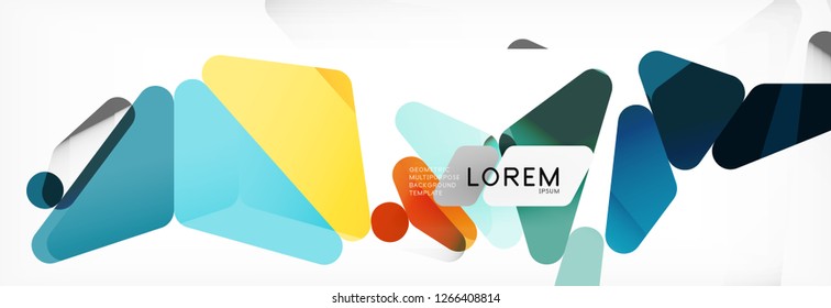 Mosaic triangular low poly style abstract geometric background. Polygonal vector. Abstract white bright technology vector design.