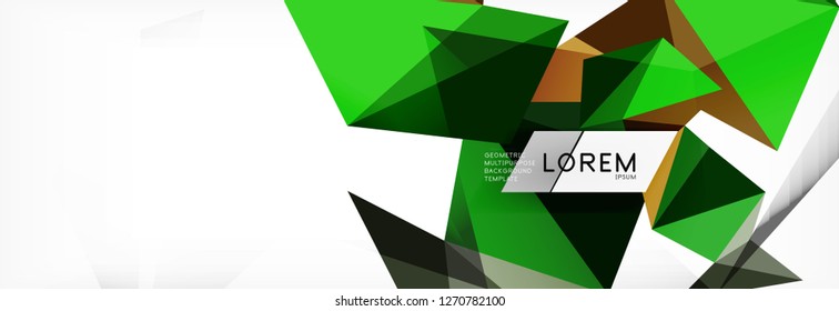 Fondo geométrico abstracto de estilo de polos bajos de mosaico triangular. Vector poligonal. Resumen del diseño vectorial de tecnología brillante blanca.
