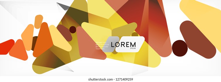 Mosaik dreieckiger, Low-Poly-Stil abstrakter geometrischer Hintergrund. Polygonaler Vektor. Abstraktes weißes, helles Technologie-Vektordesign.