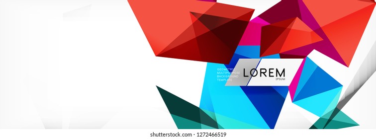 Fondo geométrico abstracto de estilo de polos bajos de mosaico triangular. Vector poligonal. Resumen del diseño vectorial de tecnología brillante blanca.