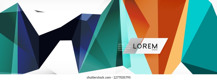 Fondo geométrico abstracto de estilo de polos bajos de mosaico triangular. Vector poligonal. Resumen del diseño vectorial de tecnología brillante blanca.