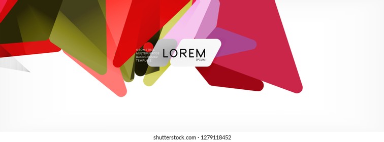 Mosaik dreieckiger, Low-Poly-Stil abstrakter geometrischer Hintergrund. Polygonaler Vektor. Abstraktes weißes, helles Technologie-Vektordesign.