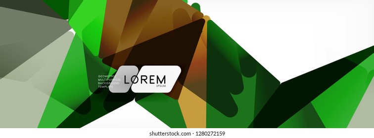 Mosaic triangular low poly style abstract geometric background. Polygonal vector. Abstract white bright technology vector design.