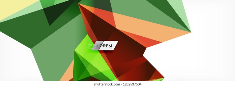 Mosaik dreieckiger, Low-Poly-Stil abstrakter geometrischer Hintergrund. Polygonaler Vektor. Abstraktes weißes, helles Technologie-Vektordesign.