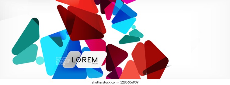 Mosaic triangular low poly style abstract geometric background. Polygonal vector. Abstract white bright technology vector design.
