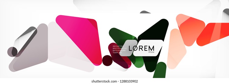 Mosaik dreieckiger, Low-Poly-Stil abstrakter geometrischer Hintergrund. Polygonaler Vektor. Abstraktes weißes, helles Technologie-Vektordesign.