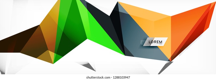 Fondo geométrico abstracto de estilo de polos bajos de mosaico triangular. Vector poligonal. Resumen del diseño vectorial de tecnología brillante blanca.