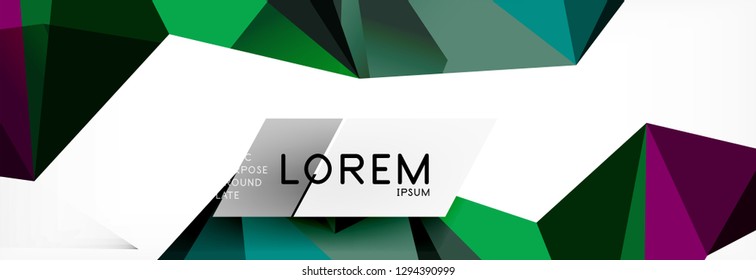 Fondo geométrico abstracto de estilo de polos bajos de mosaico triangular. Vector poligonal. Resumen del diseño vectorial de tecnología brillante blanca.