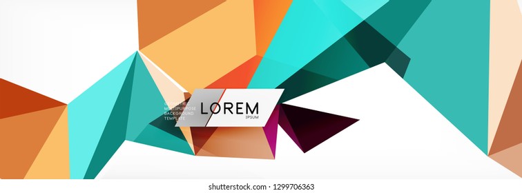 Fondo geométrico abstracto de estilo de polos bajos de mosaico triangular. Vector poligonal. Resumen del diseño vectorial de tecnología brillante blanca.