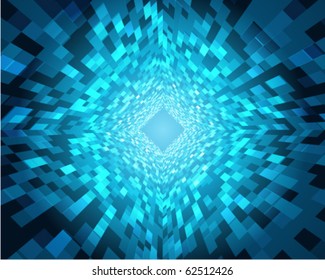 Mosaic tunnel vector background. Eps 10
