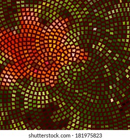 mosaic vector flower background