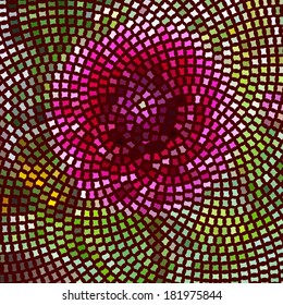 mosaic vector flower background