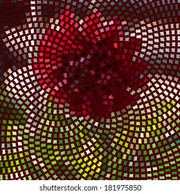 mosaic vector flower background