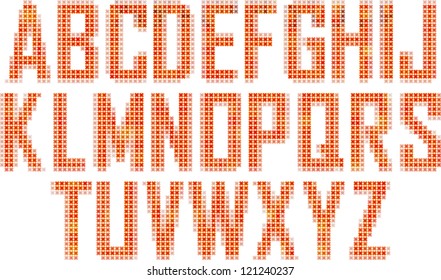 Mosaic vector font