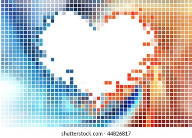 Mosaic vector heart