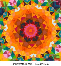 Mosaic of a vector kaleidoscope, abstract Mosaic Background, colorful Futuristic Background, geometric Triangular Pattern
