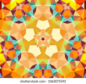 Mosaic of a vector kaleidoscope, abstract Mosaic Background, colorful Futuristic Background, geometric Triangular Pattern