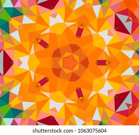 Mosaic of a vector kaleidoscope, abstract Mosaic Background, colorful Futuristic Background, geometric Triangular Pattern