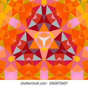 Mosaic of a vector kaleidoscope, abstract Mosaic Background, colorful Futuristic Background, geometric Triangular Pattern