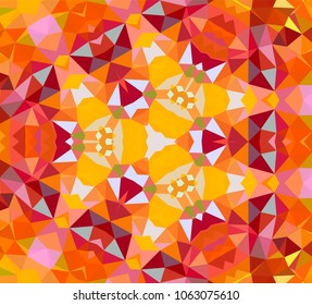 Mosaic of a vector kaleidoscope, abstract Mosaic Background, colorful Futuristic Background, geometric Triangular Pattern