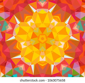 Mosaic of a vector kaleidoscope, abstract Mosaic Background, colorful Futuristic Background, geometric Triangular Pattern