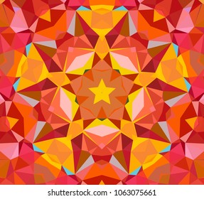 Mosaic of a vector kaleidoscope, abstract Mosaic Background, colorful Futuristic Background, geometric Triangular Pattern