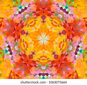 Mosaic of a vector kaleidoscope, abstract Mosaic Background, colorful Futuristic Background, geometric Triangular Pattern