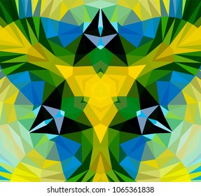 Mosaic of a vector kaleidoscope, abstract Mosaic Background, colorful Futuristic Background, geometric Triangular Pattern