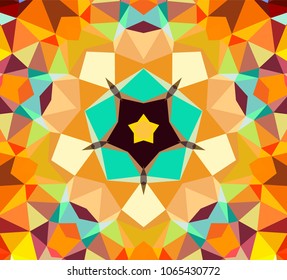 Mosaic of a vector kaleidoscope, abstract Mosaic Background, colorful Futuristic Background, geometric Triangular Pattern