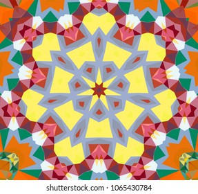 Mosaic of a vector kaleidoscope, abstract Mosaic Background, colorful Futuristic Background, geometric Triangular Pattern