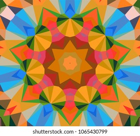Mosaic of a vector kaleidoscope, abstract Mosaic Background, colorful Futuristic Background, geometric Triangular Pattern