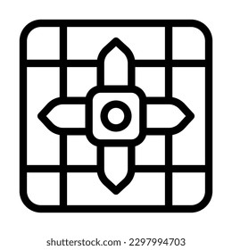 Diseño de iconos de la línea del vector de mosaico
