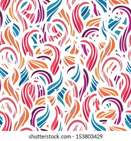 Mosaic vector seamless pattern with waves