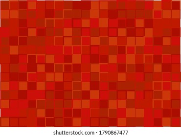 Mosaic from vector squares with trendy red  and claret colors and different sized borders in shades of red for web, cover, wrapping paper, art, etc. backgrounds